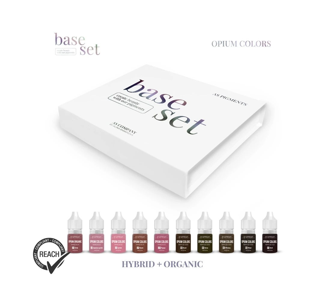 BASE SET OPIUM COLORS (ORGANIC + HYBRID) 10 stk. Je 6ml